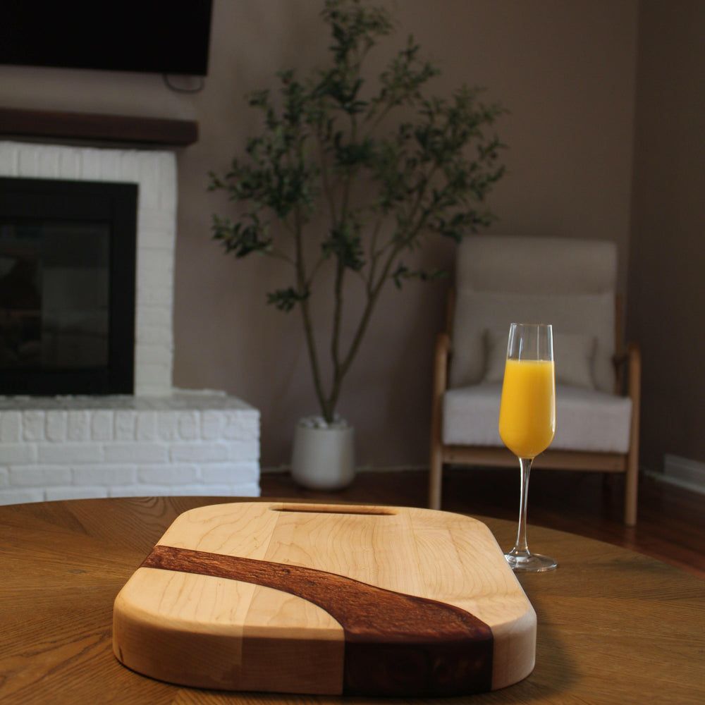 Maple Board Medieval Copper River 18x12 Breakfast Serving.