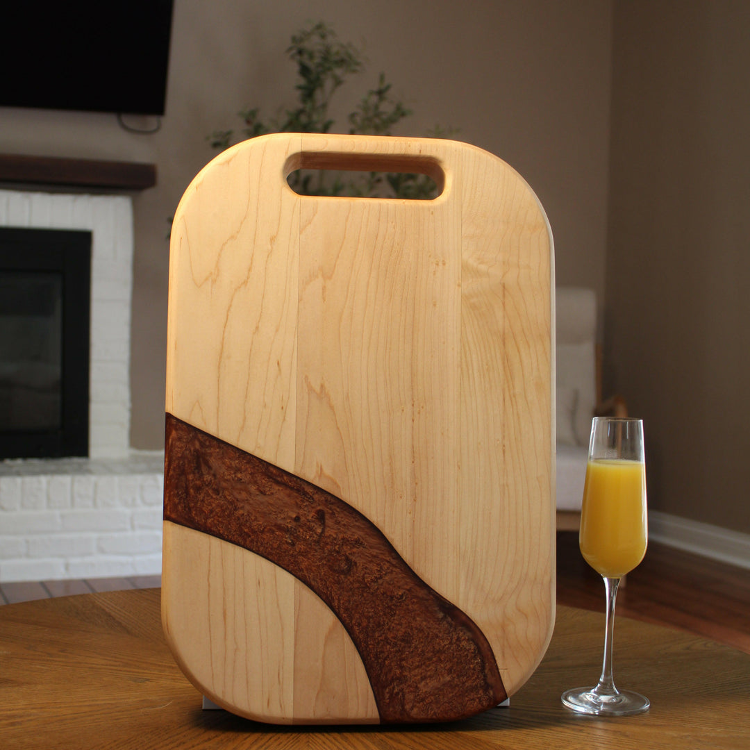 Maple Board Medieval Copper River 18x12 Breakfast Serving.